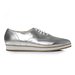 Pantofi piele naturala lacuita - argintiu